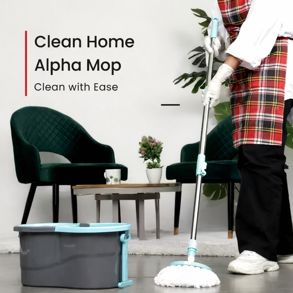 360° Spin Mop with Moving
Wheels & Pulling Handle| 2 Free Microfiber Refills.